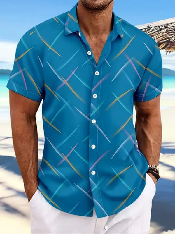 Chemise Homme Été Imprimé Coloré