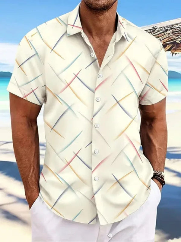 Chemise Homme Été Imprimé Coloré