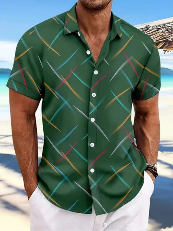 Chemise Homme Été Imprimé Coloré