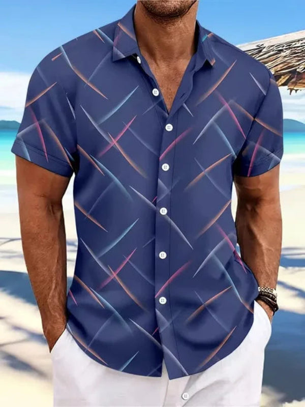 Chemise Homme Été Imprimé Coloré