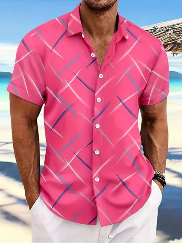 Chemise Homme Été Imprimé Coloré