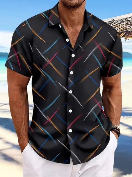 Chemise Homme Été Imprimé Coloré - LuxeStyle