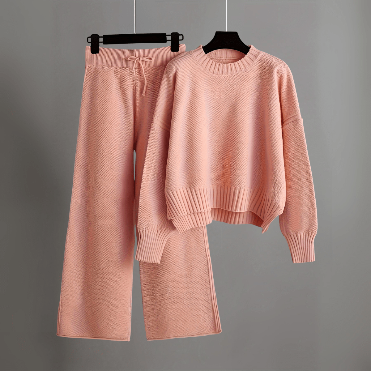 Tenue Détente Femme 2 Pièces – Pull et Pantalon Élégant en Polyester Écologique
