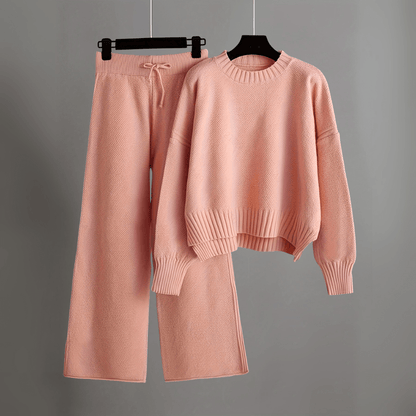 Tenue Détente Femme 2 Pièces – Pull et Pantalon Élégant en Polyester Écologique