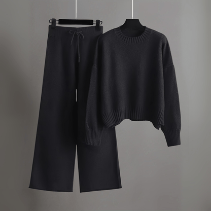 Tenue Détente Femme 2 Pièces – Pull et Pantalon Élégant en Polyester Écologique