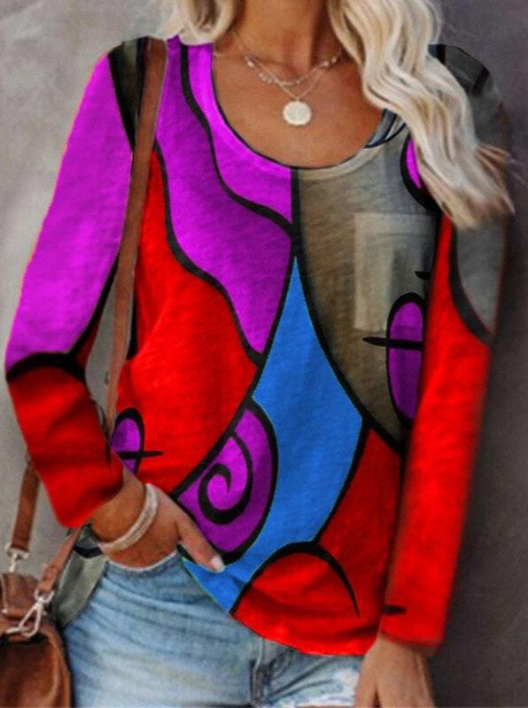 Blouse élégante à manches longues femme
