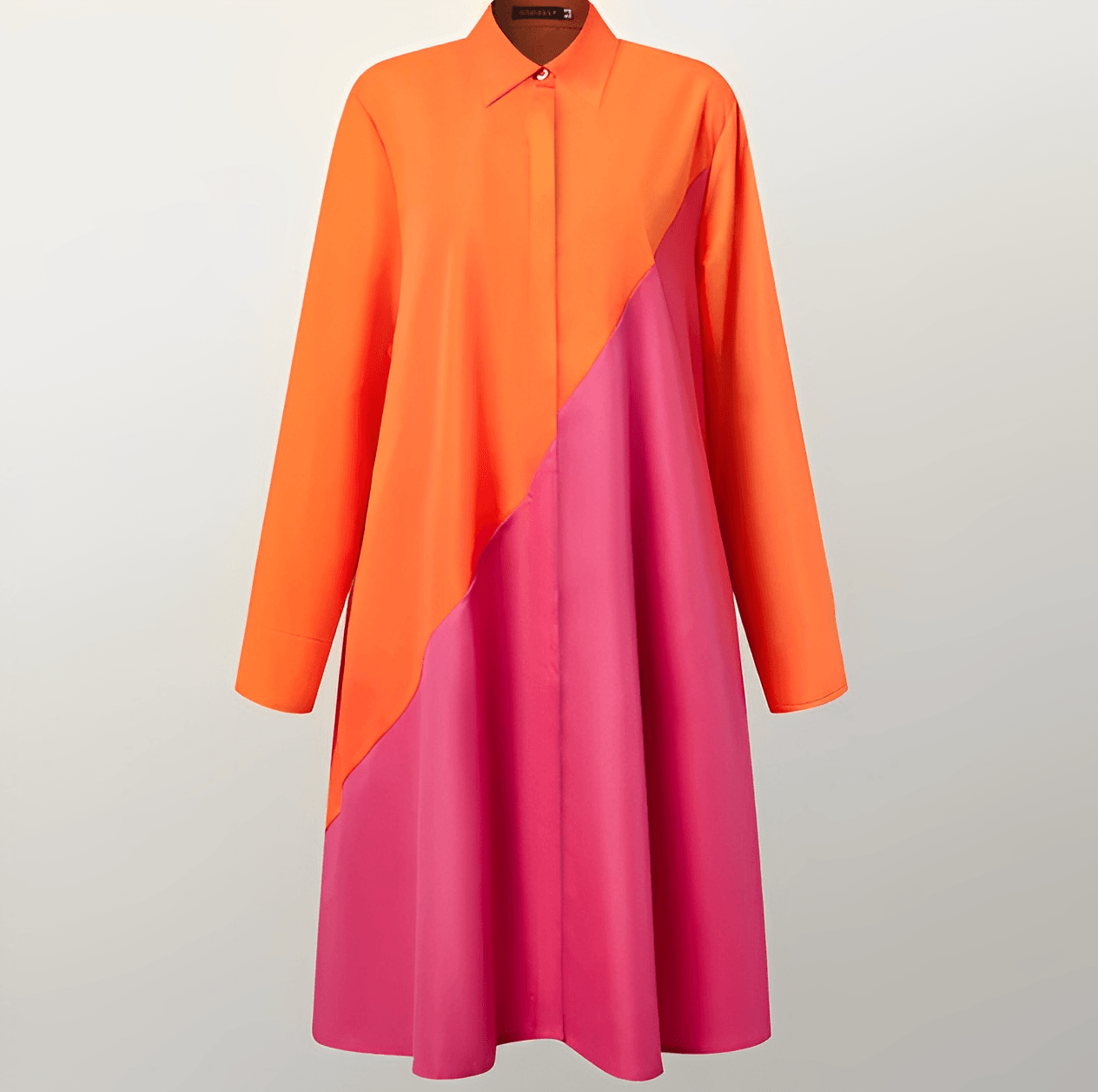 Robe chemisier élégante femme mi-longue