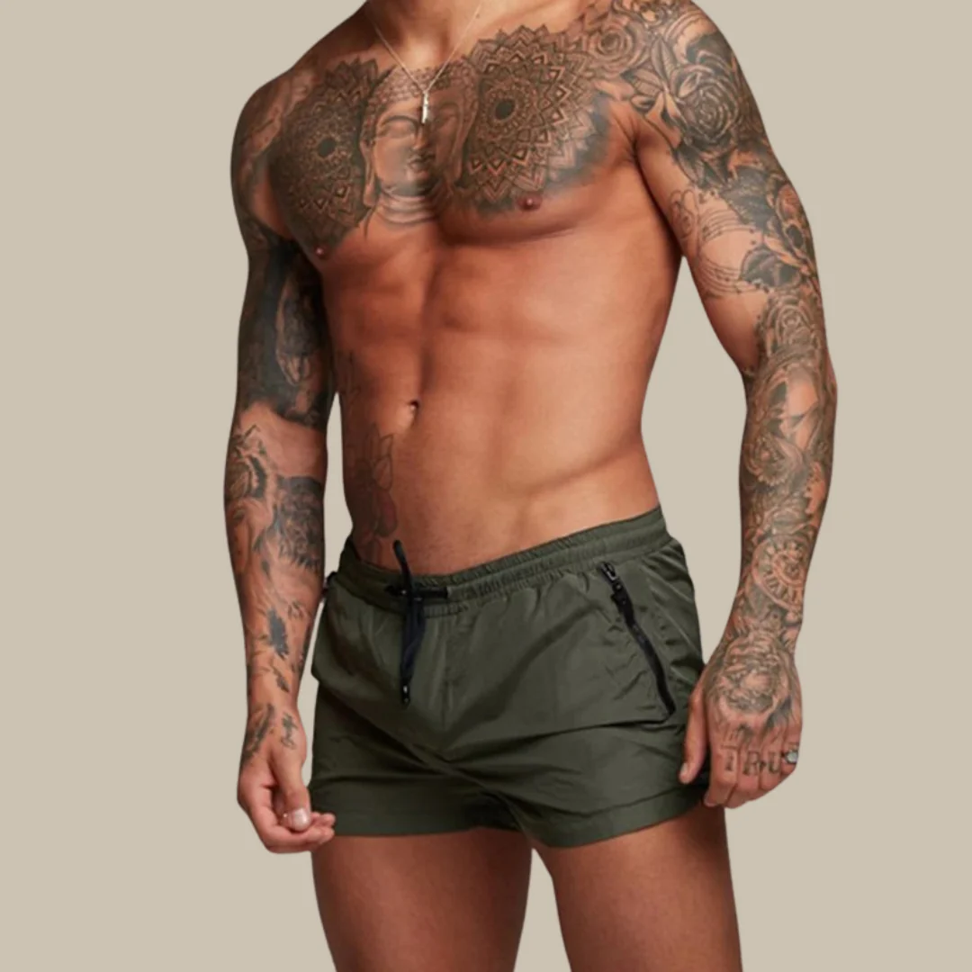 Short de Bain Homme Élégant avec Ceinture Réglable