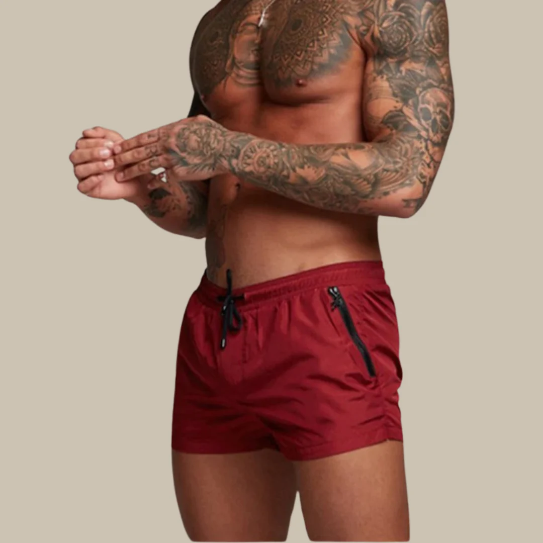 Short de Bain Homme Élégant avec Ceinture Réglable
