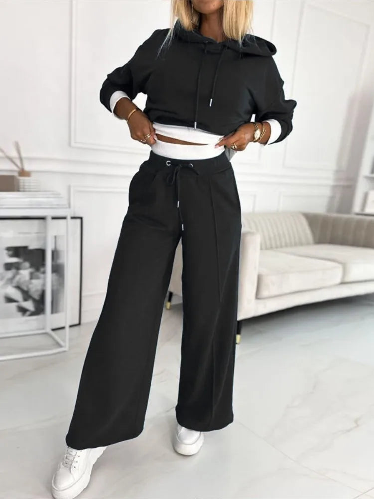 Tenue Détendue Femme 2 Pièces - Ensemble Confortable Haut et Pantalon