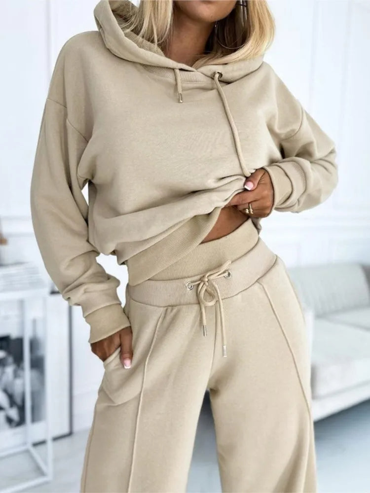 Tenue Détendue Femme 2 Pièces - Ensemble Confortable Haut et Pantalon - LuxeStyle