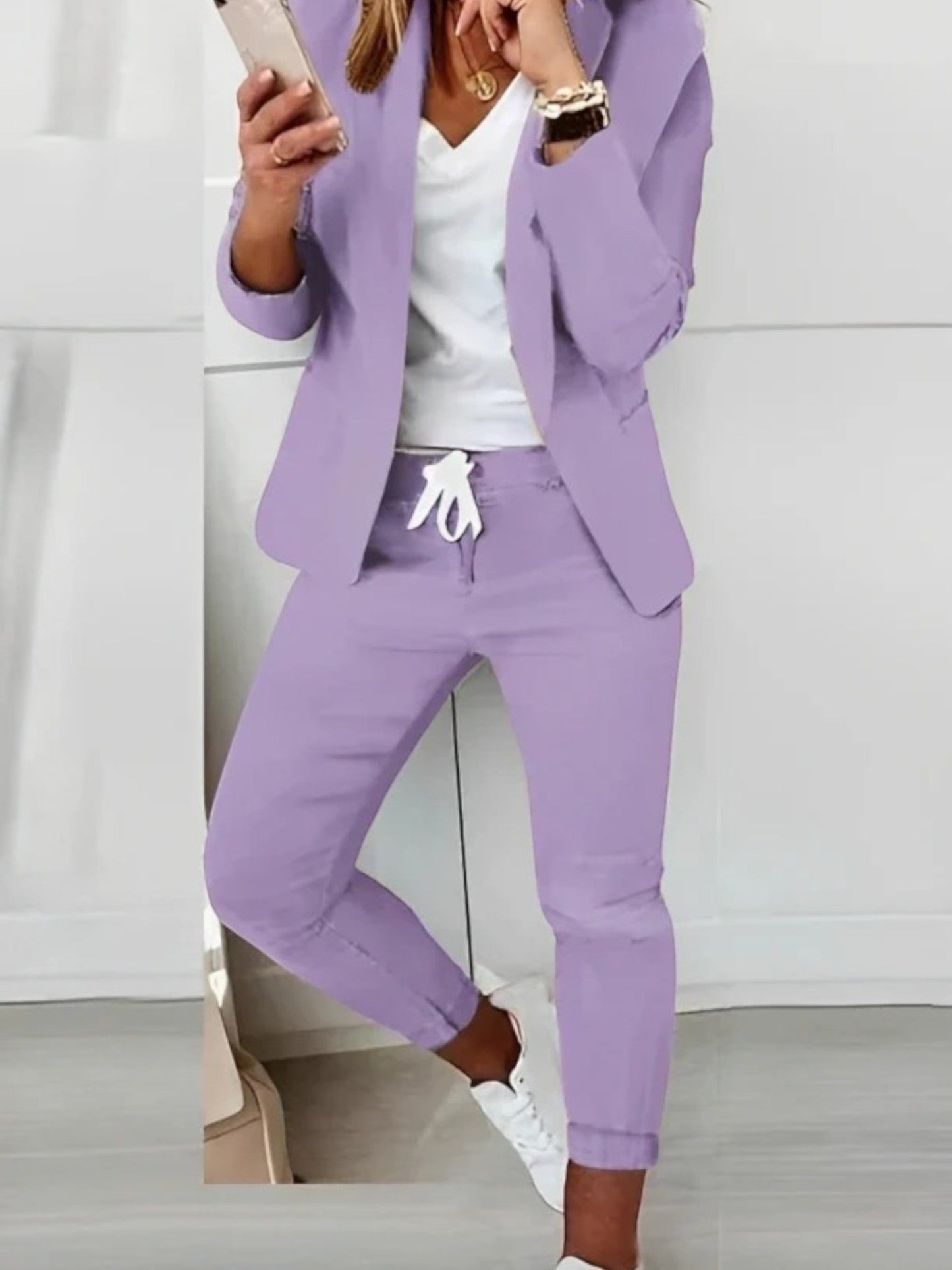 Maëlle | Ensemble Blazer Deux Pièces Élégant Pour Femme