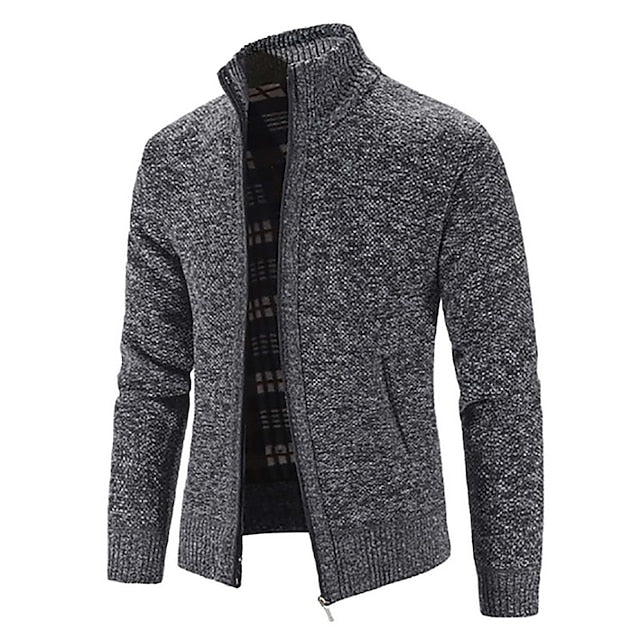 Pull zippé homme chaud hiver