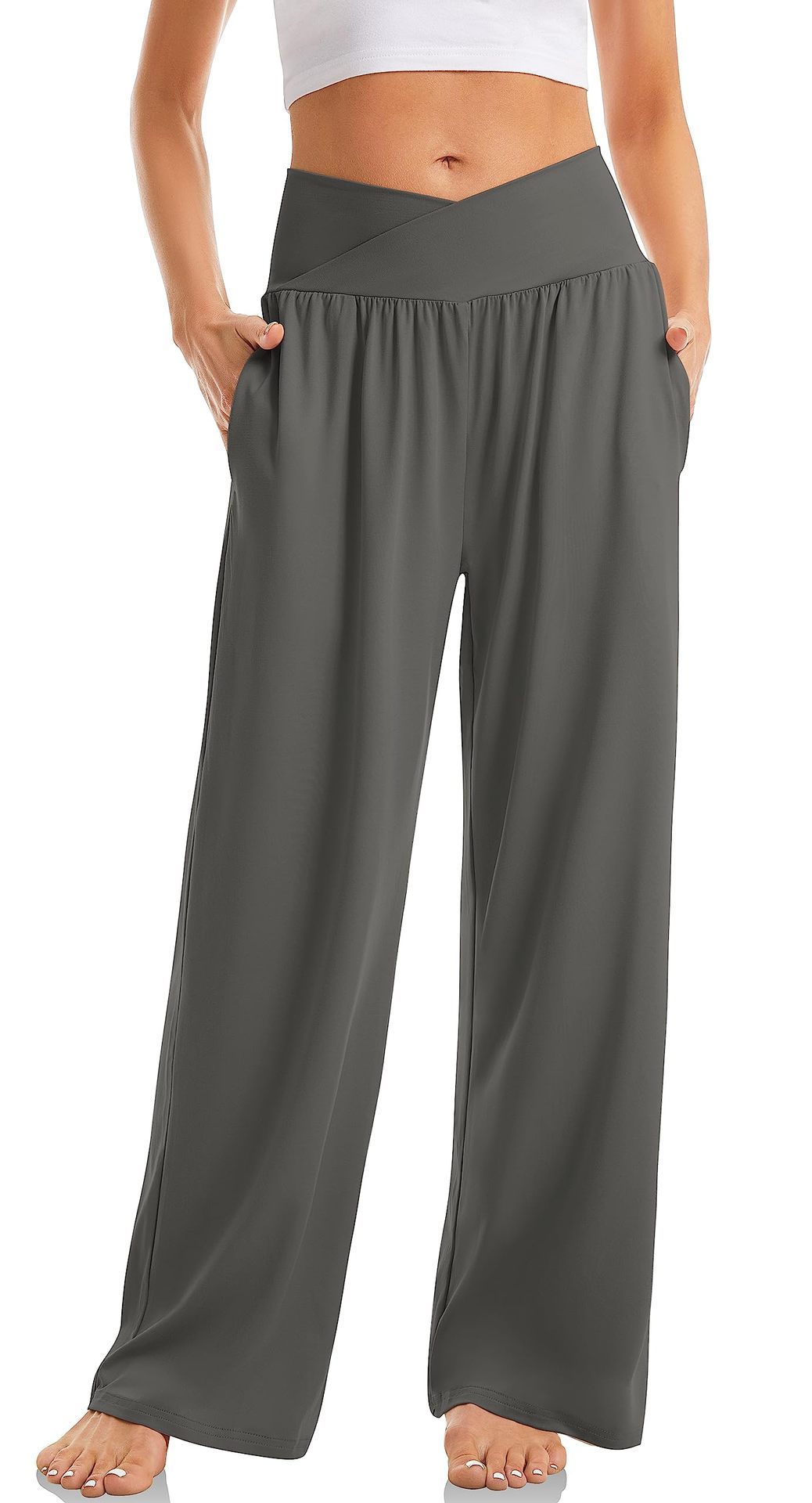 Pantalon de sport femme taille haute confortable