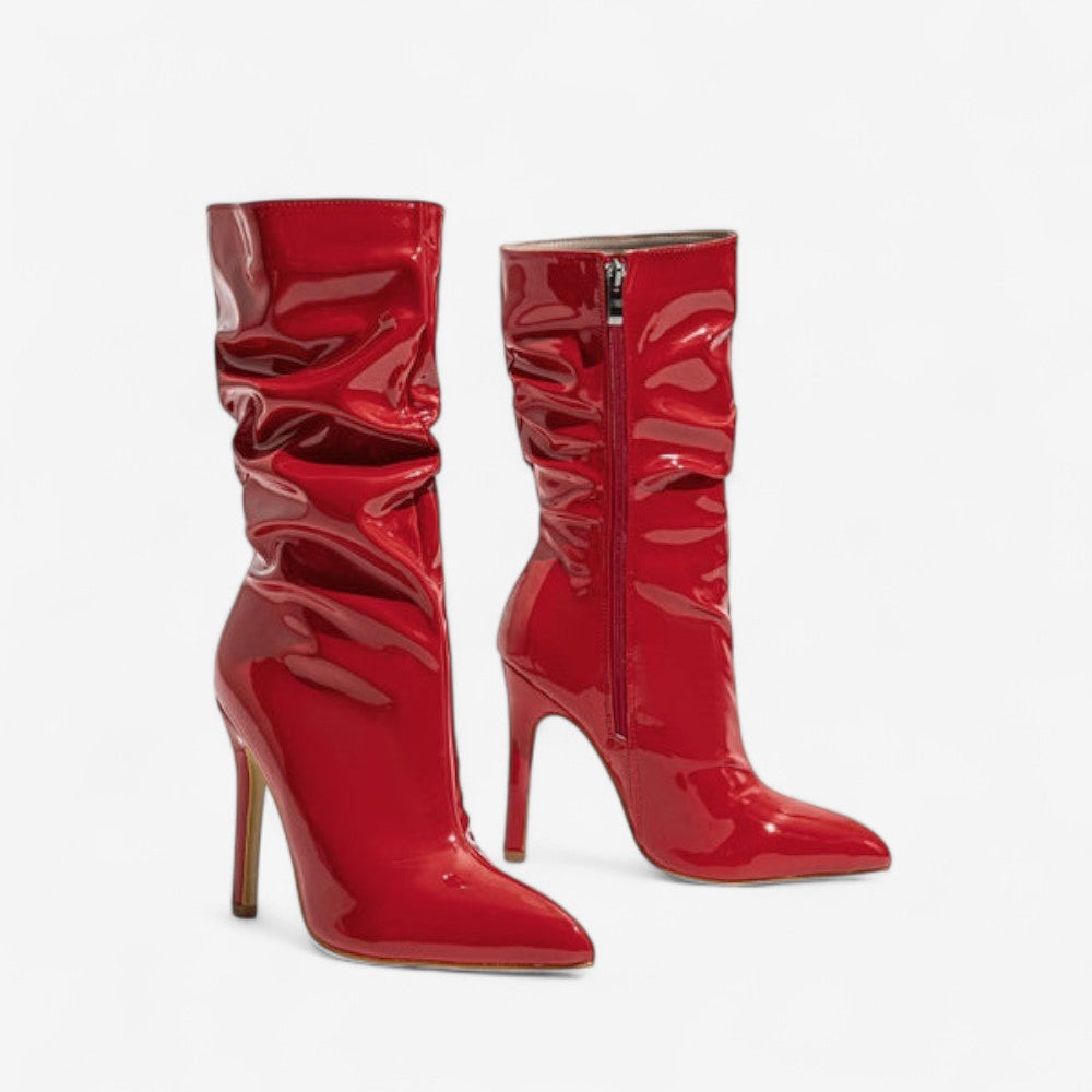 Bottines Chic à Talon Élevé avec Fermeture Éclair - LuxeStyle