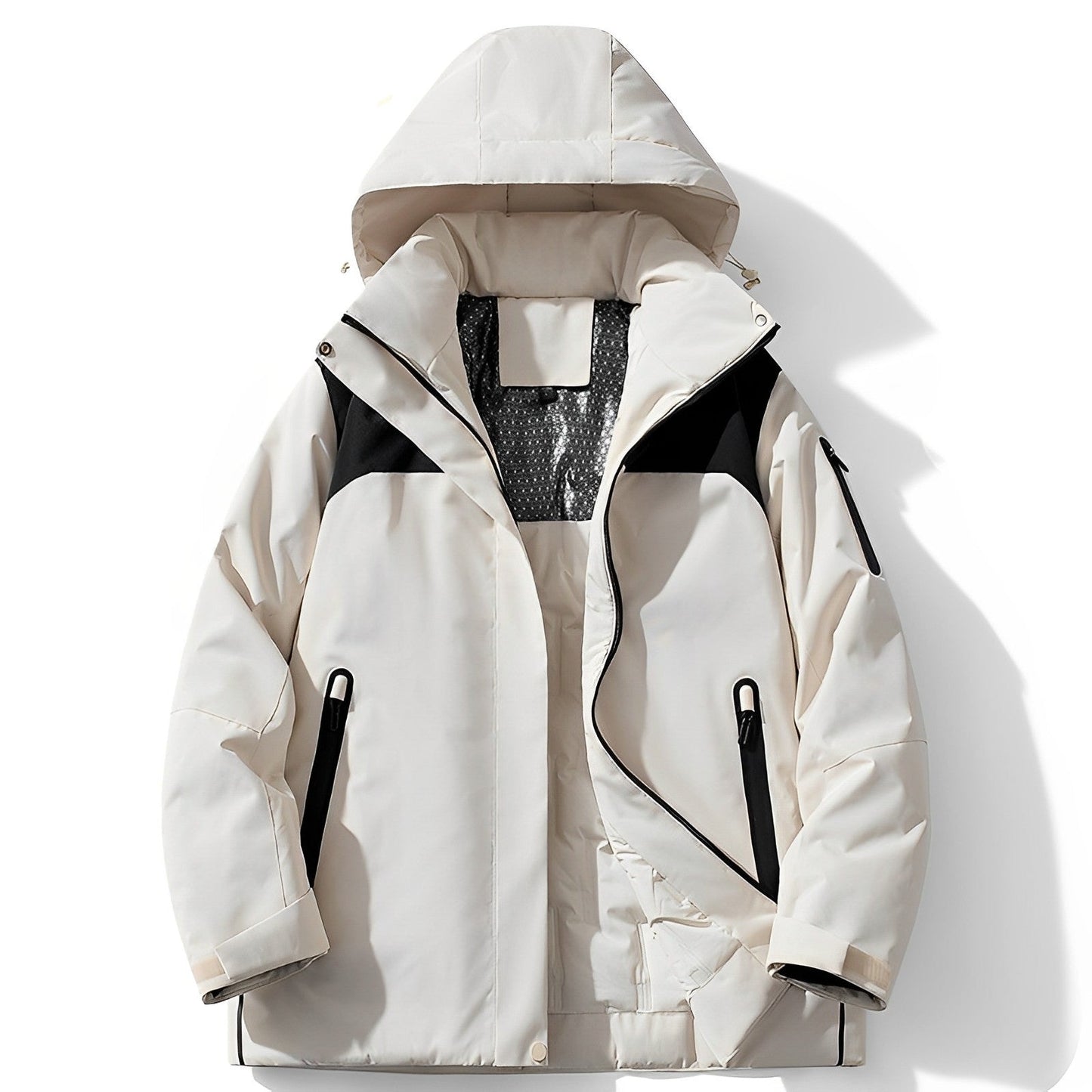 Manteau Hiver Élégant avec Capuche et Doublure Chaude pour Homme