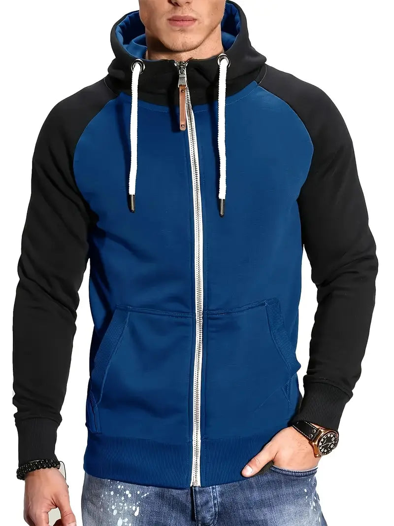Sweat À Capuche Streetwear Zippé Pour Homme
