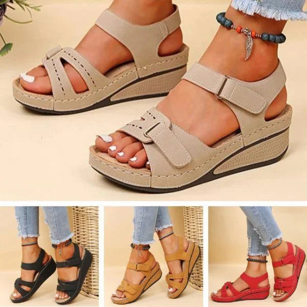 Sandales talons hauts en cuir femme colorées - LuxeStyle
