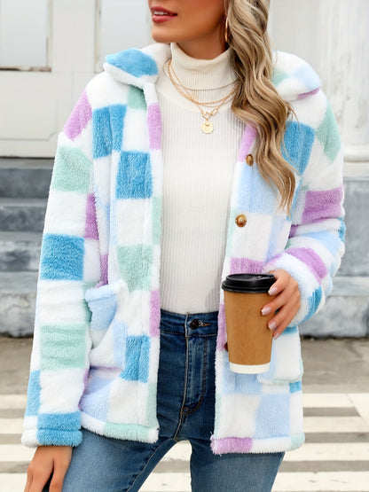 Veste Hivernale Douce à Poils