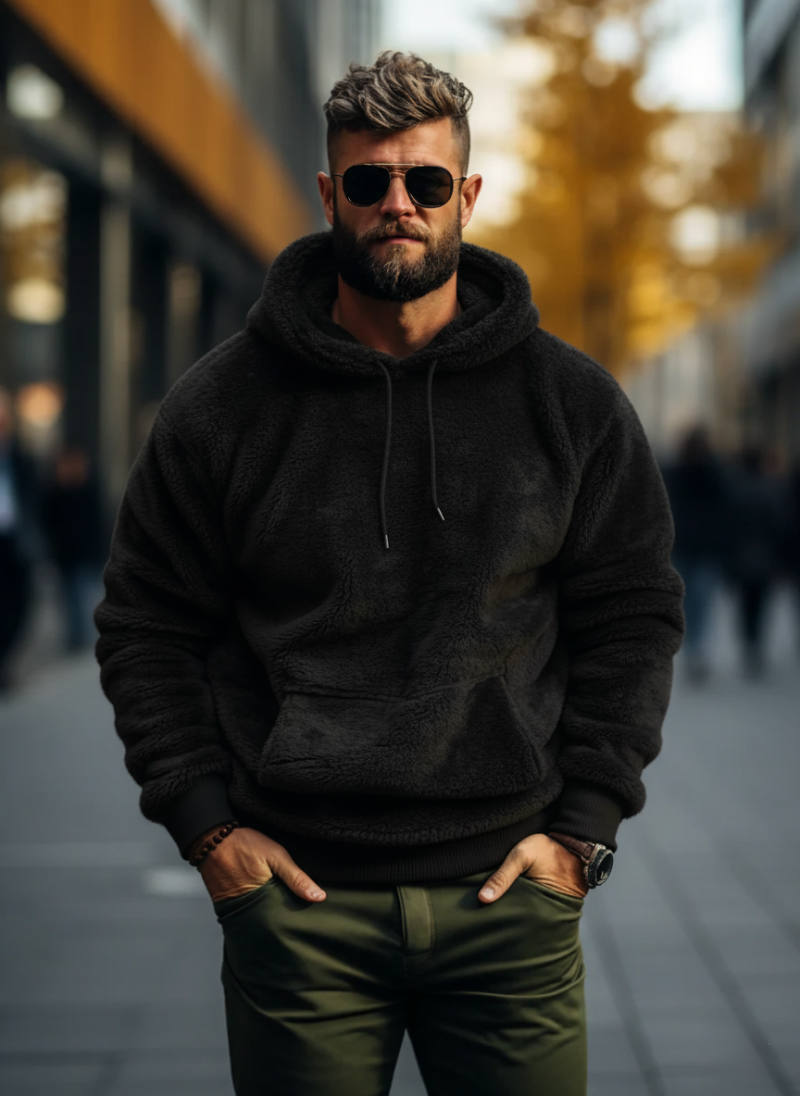 Sweat à Capuche Douillet pour Homme Hiver