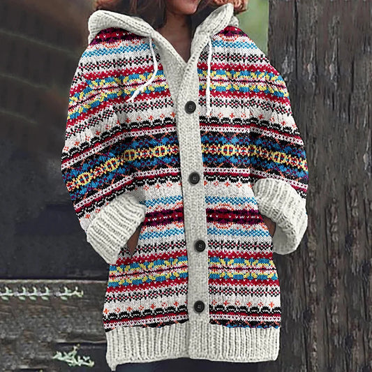Gilet Femme Hiver Coloré À Capuche - LuxeStyle