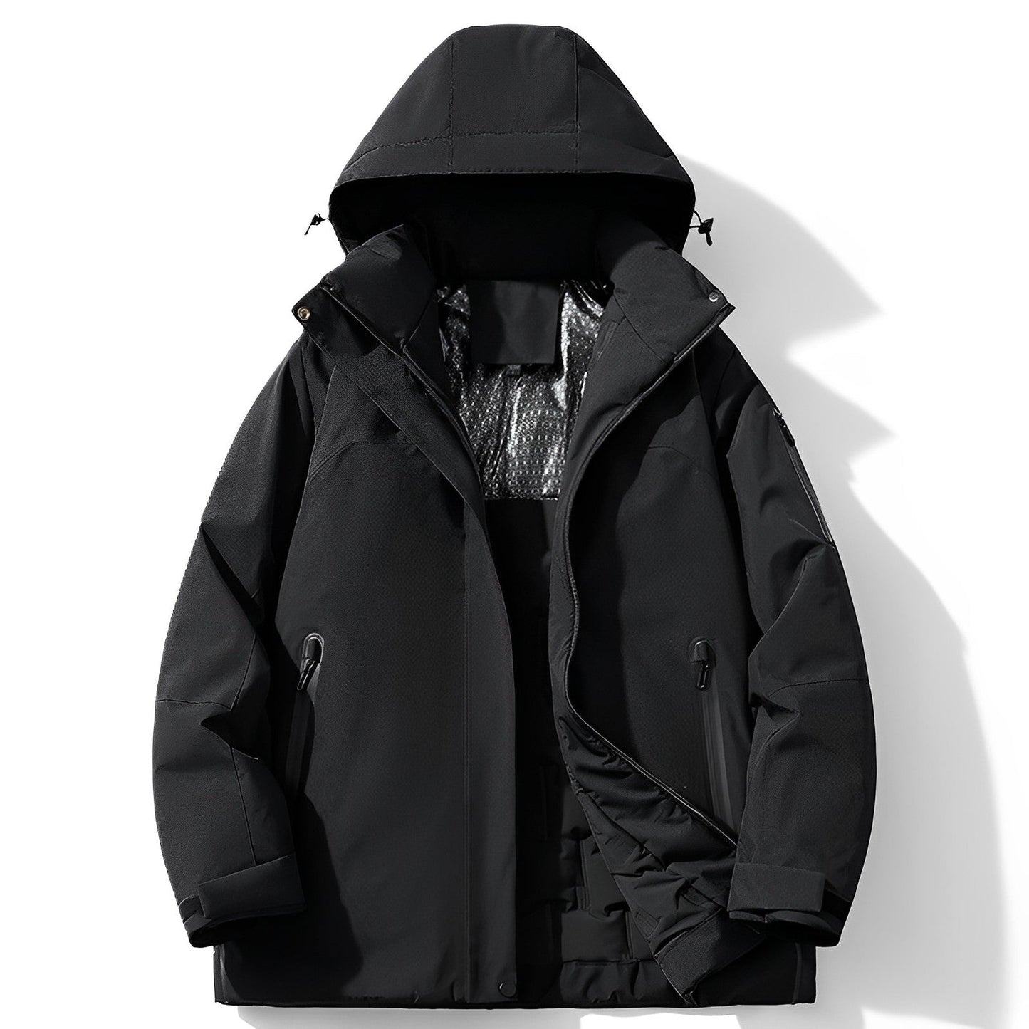 Manteau Hiver Élégant avec Capuche et Doublure Chaude pour Homme