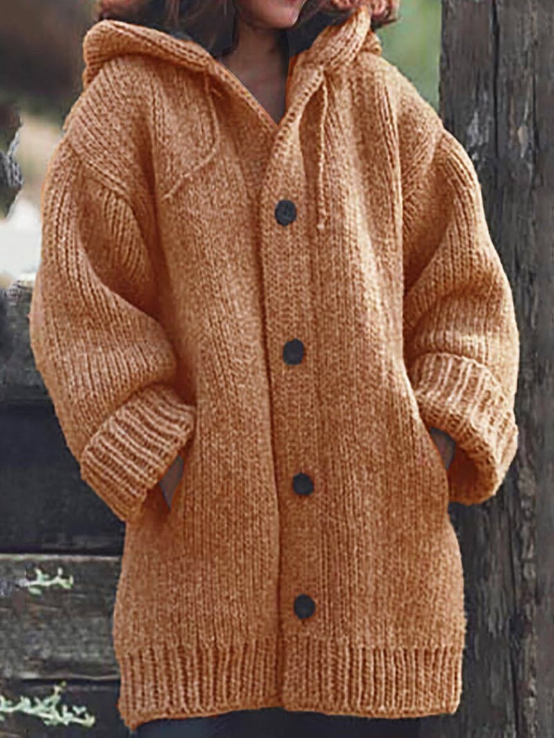 Gilet Long Femme Très Doux avec Capuche - Style Chic et Confortable