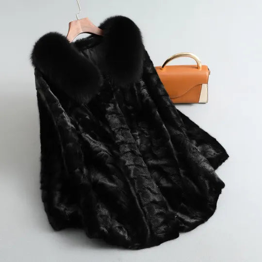 Veste Élégante Col Montant Zippée pour Femme Hiver - LuxeStyle
