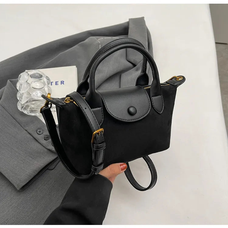 Sac Femme Élégant – Porte-Monnaie Simili Cuir Compact avec Sangle Ajastable & Décor Métallisé - LuxeStyle