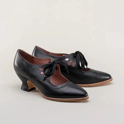 Chaussures de danse élégantes noires à talons hauts