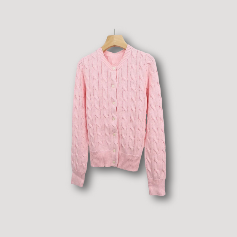 Cardigan Femme Hiver Chic avec Motif Texturé et Fermeture Boutons - LuxeStyle