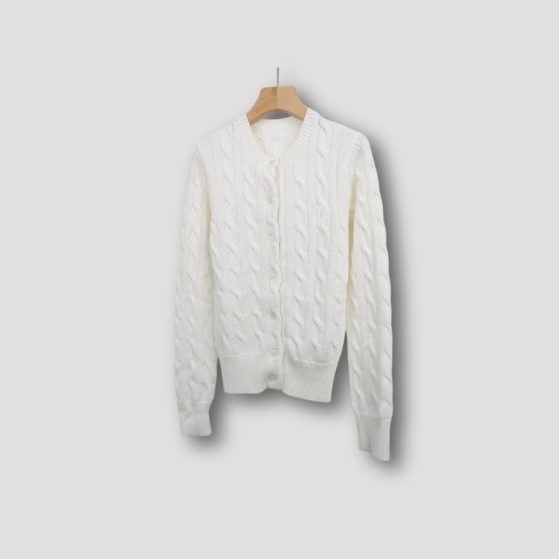 Cardigan Femme Hiver Chic avec Motif Texturé et Fermeture Boutons