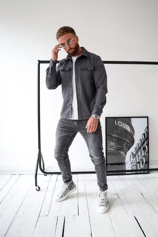 Chemise Homme Détendue Élégante