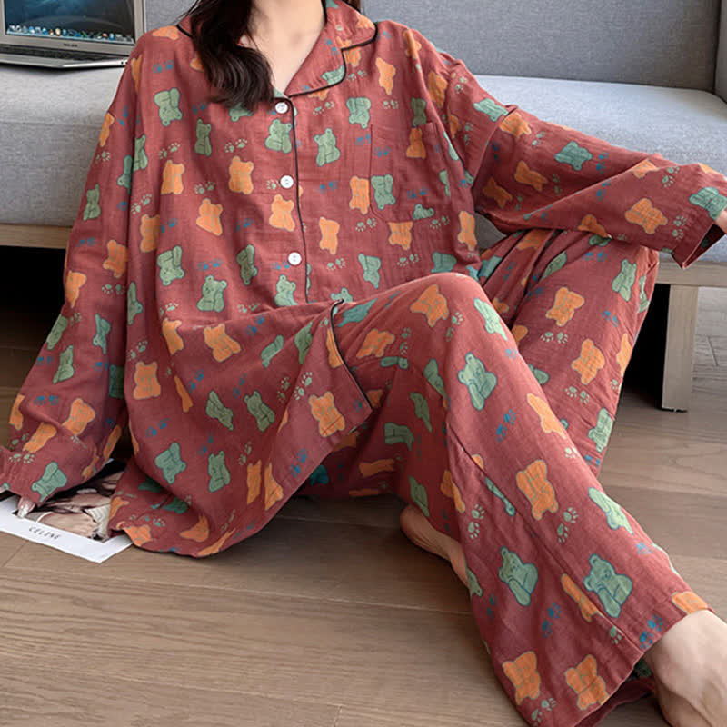 Pyjama Confortable à Imprimé Joueurs pour Femme et Homme - LuxeStyle
