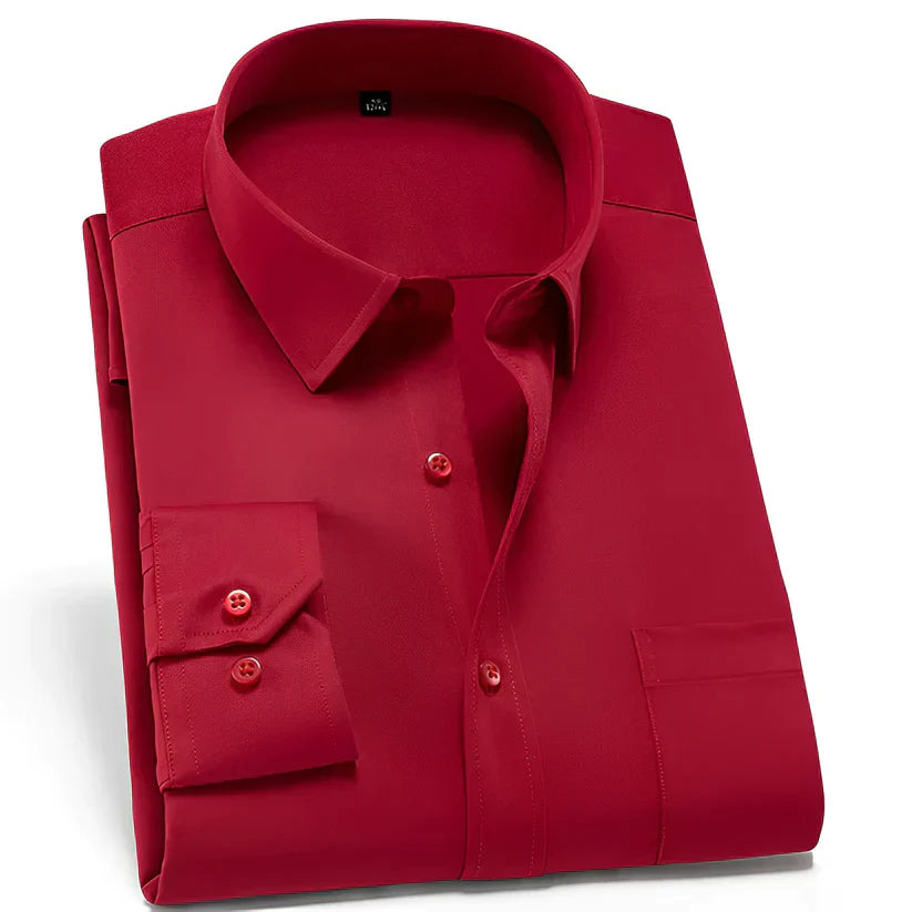 Chemise Dressée à Manches Longues avec Col Élégant
