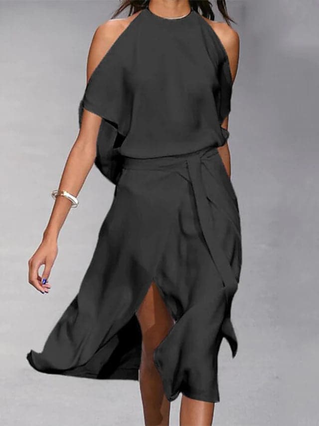 Robe Chic Manches Padded pour Femme