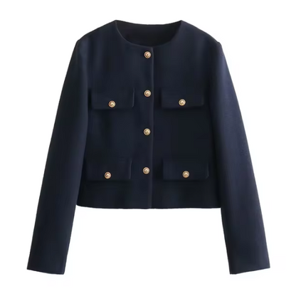 Veste Chic à Manches Longues Boutonnée