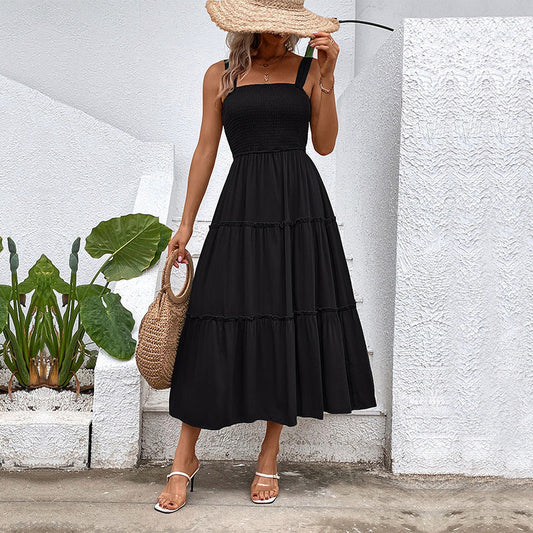 Solelia™ – Robe Midi Femme Sans Manches Confort Légèreté Estivale