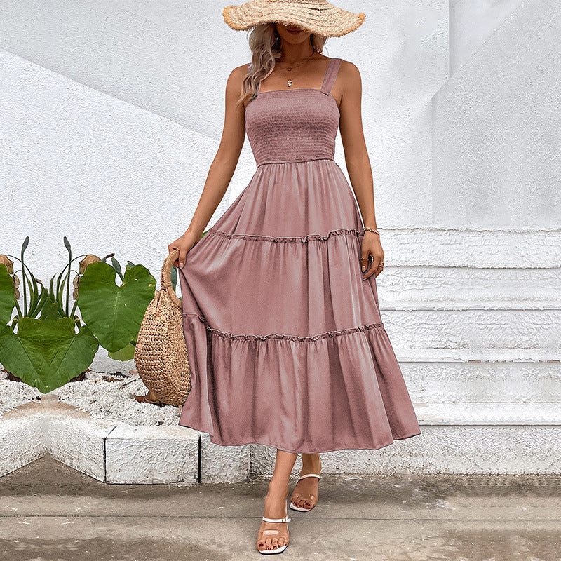 Solelia™ – Robe Midi Femme Sans Manches Confort Légèreté Estivale