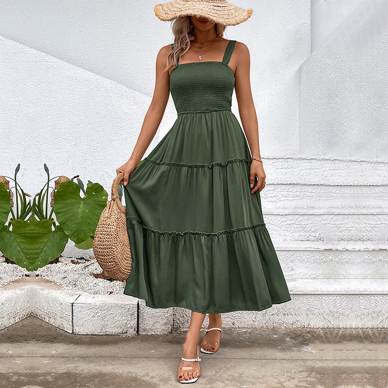 Solelia™ – Robe Midi Femme Sans Manches Confort Légèreté Estivale