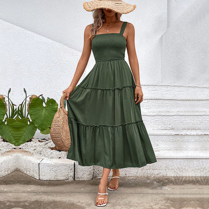 Solelia™ – Robe Midi Femme Sans Manches Confort Légèreté Estivale