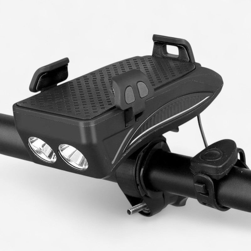 Support Vélo Téléphone LED avec Sonnette Rechargeable - LuxeStyle