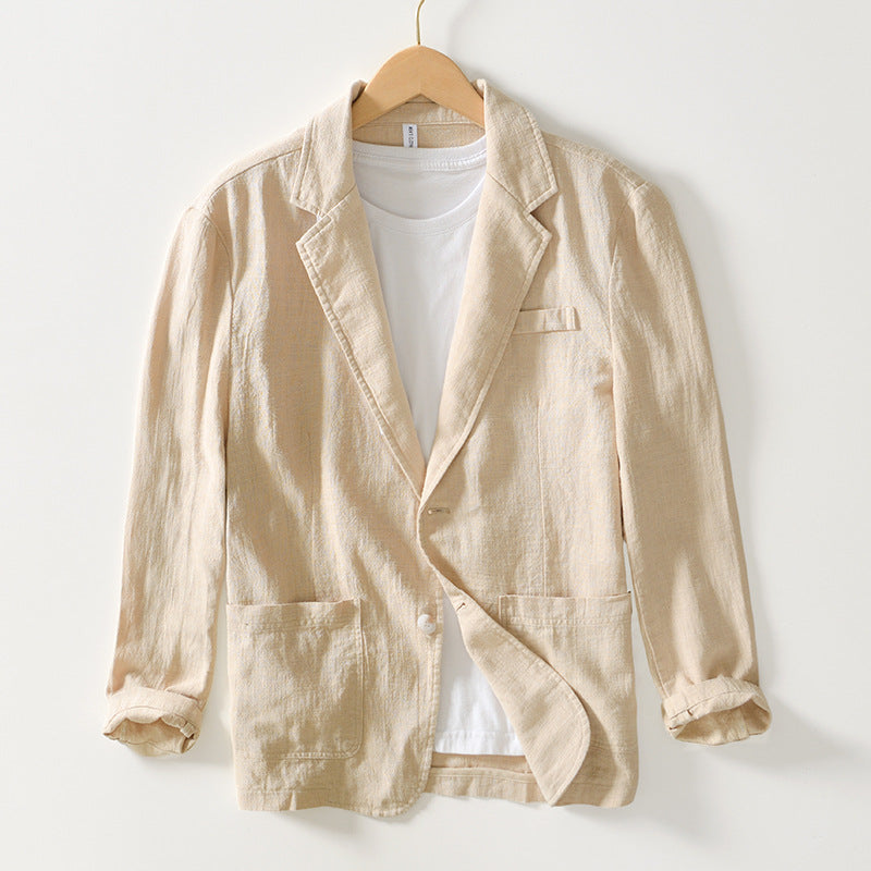 Blazer Homme Élégant - Veste Lin Légère et Raffinée