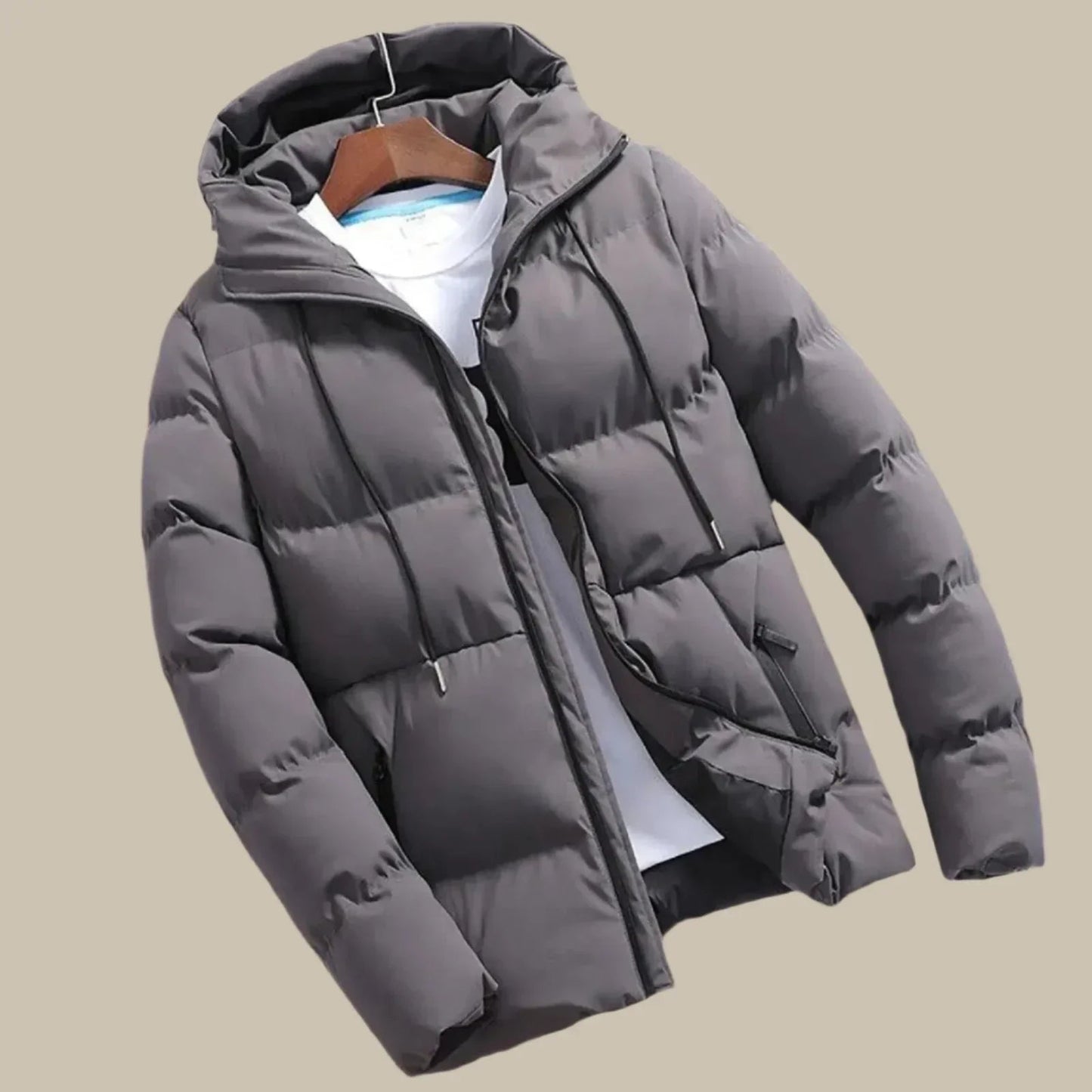 Veste polaire à capuche homme marine