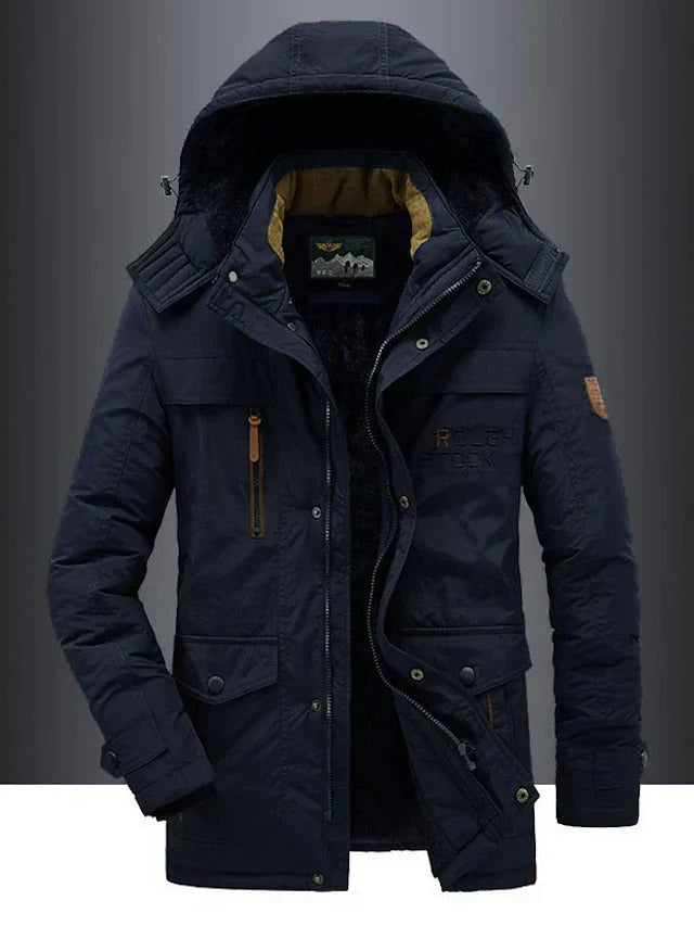 Veste hivernale épaisse pour homme olive