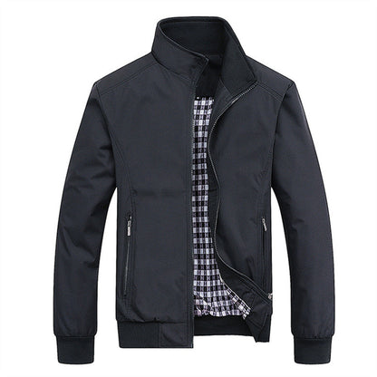 Veste Homme Noir Col Montant Élégant