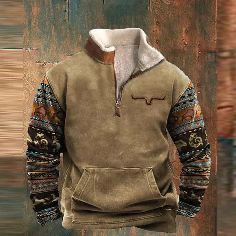 Sweat à capuche Manches Colorées Tribal