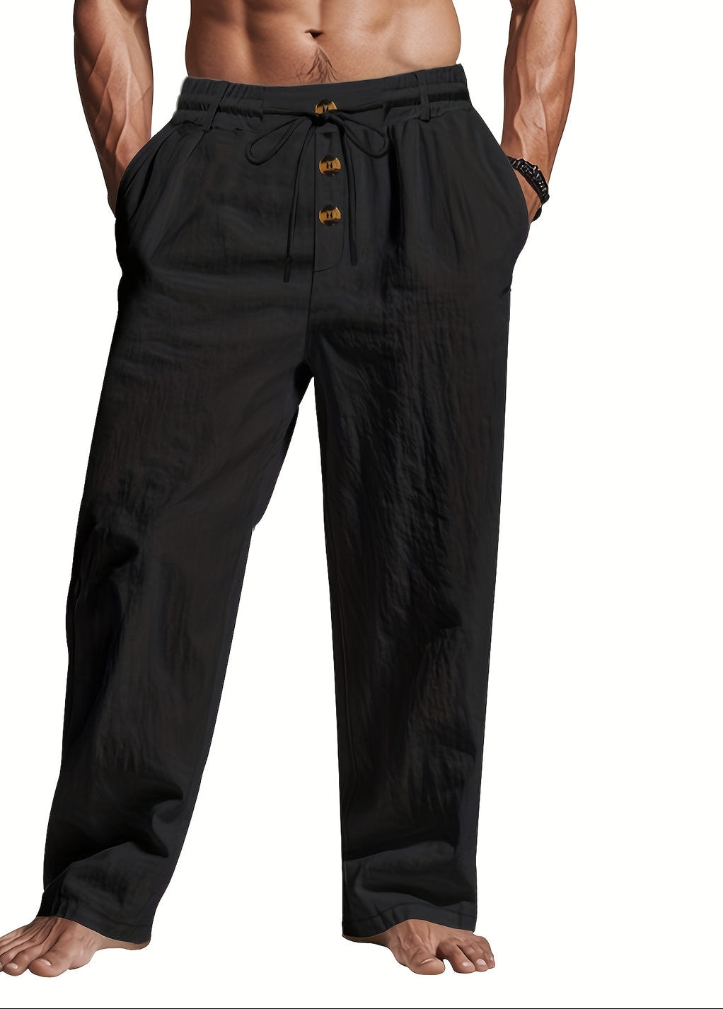Short Décontracté Homme – Pantalon Court Léger avec Ceinture Élastique