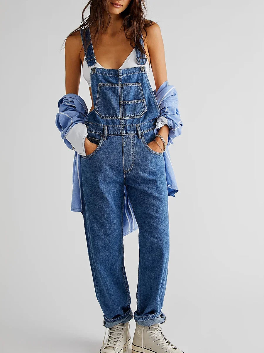 Salopette Femme Décontractée Bleu Foncé - LuxeStyle