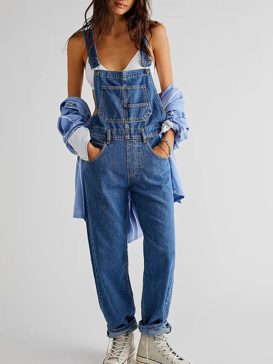 Salopette Femme Décontractée Bleu Foncé - LuxeStyle